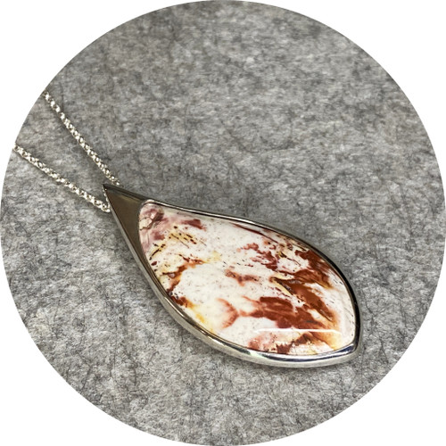 Leonie Simpson - Stone Set Mookaite Pendant, sterling silver, mookaite Leonie Simpson - Stone Set Mookaite Pendant, sterling silver, mookaite