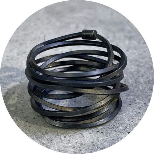 Anna Davern- Coil Ring, Blackened Sterling Silver