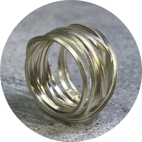 Anna Davern- Ultra Coil Ring, Sterling Silver