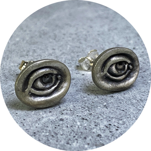 ANT HAT - Not-So-Evil Eye Studs in Sterling Silver