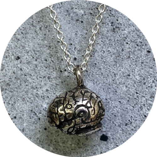 Ant Hat- Brain Necklace, Sterling Silver, 45cm chain