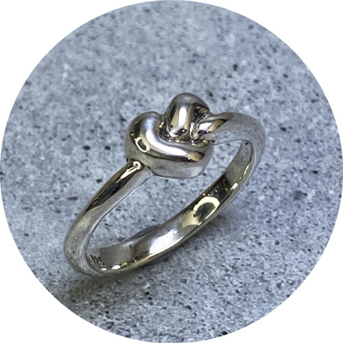 Ant Hat- Tying The Knot Ring- Sterling Silver, Ring Size K1/2