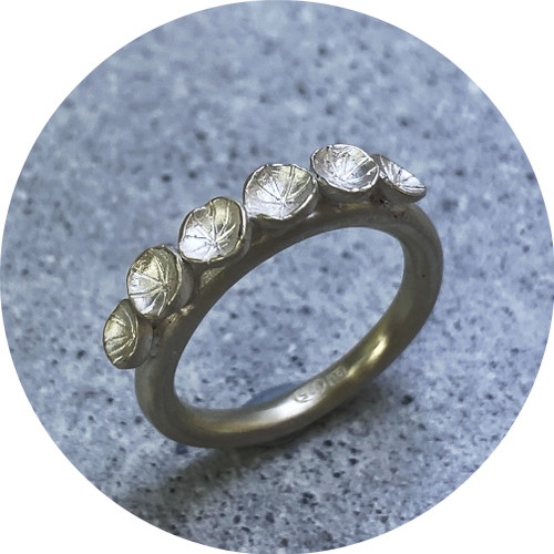 Danielle Lo - Cluster Ring No.6, Fine Silver, Sterling Silver, Size L