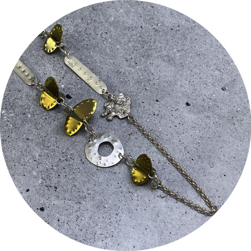 Amanda Croatto - 'A Little Sunshine' Necklace, Anodised Titanium, Sterling Silver, 60cm Chain