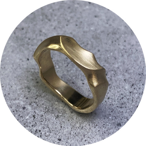 Leonie Simpson - Ripple Ring, 9ct Yellow Gold, Size T