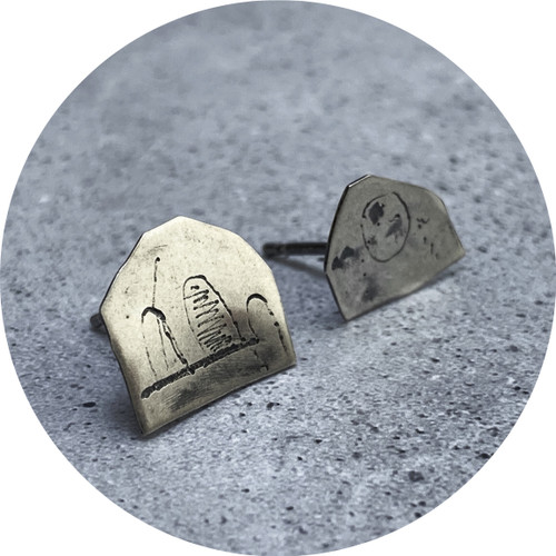 Jane Frances Reilly- 'Odds & Ends' Studs (1), Sterling Silver