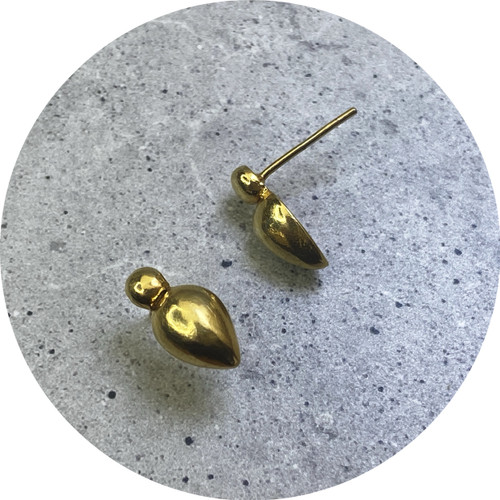 Katie Shanahan - 'Bud' Sterling Silver Gold Plated earrings