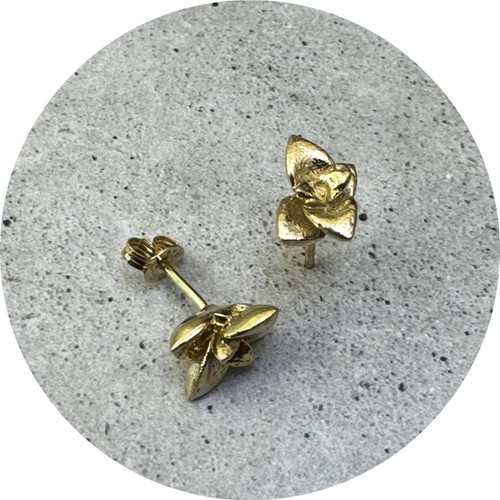 Manuela Igreja - Crassula Studs, Yellow Gold Plated Sterling Silver