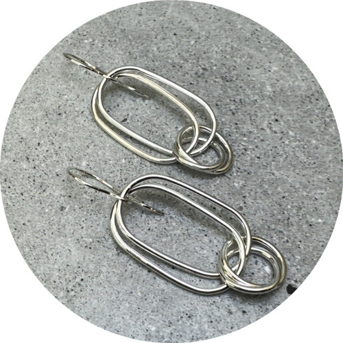 Melissa Gillespie - Linked Dangle Drop Earrings, Sterling Silver