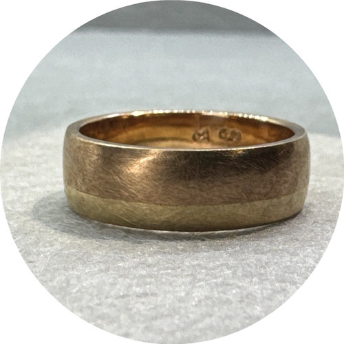 Aimee Sutanto - 'Along' Wide Band Ring, 9ct Rose Gold, 9ct Yellow Gold, Size M 1/2