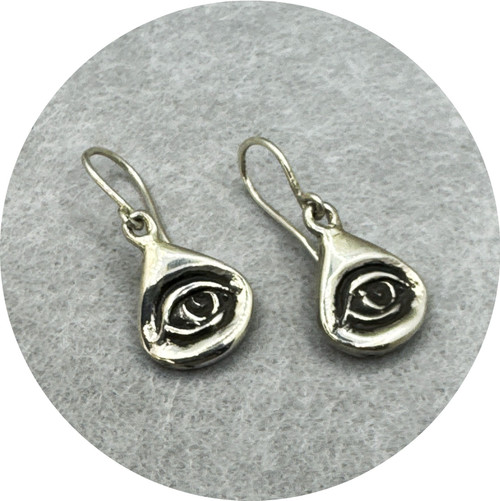 ANT HAT - Not-So-Evil-Eye Hook Earrings, Sterling Silver