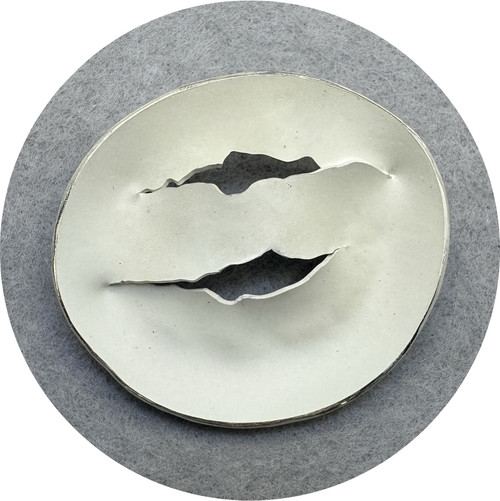 Ann Welton - 'There is a Crack in Everything 1', Sterling Silver, Stainless Steel