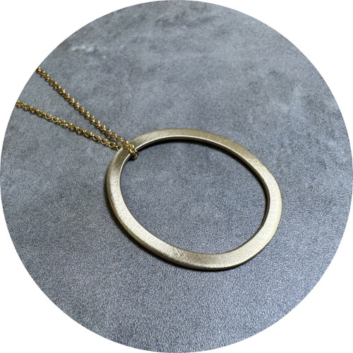 Ellinor Mazza - "Yellow Gold Geometrica Necklace" 9ct Yellow Gold Pendant And Chain. 45cm Ellinor Mazza - "Yellow Gold Geometrica Necklace" 9ct Yellow Gold Pendant And Chain. 45cm