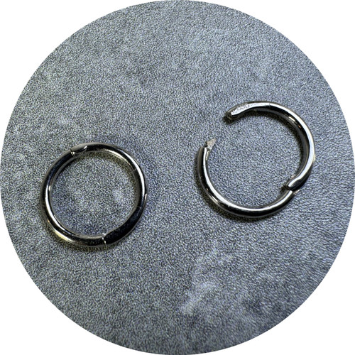 KIN - Gold Sleeper Earrings. 18ct White Gold, 8mm