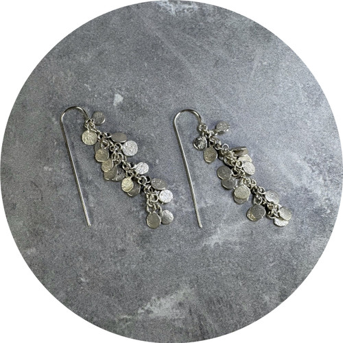 Virginia Sprague - "Unearthed" Drop Earrings, Long. Sterling Silver Virginia Sprague - "Unearthed" Drop Earrings, Long. Sterling Silver
