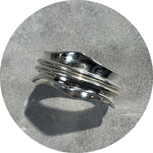 KIN - 9mm Spinner Ring, Sterling Silver