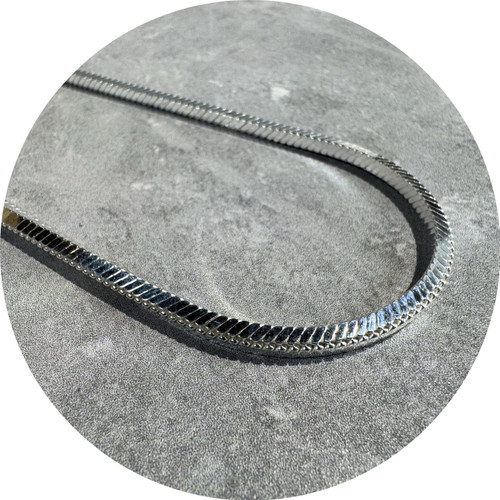 KIN - Square Snake Chain, Sterling Silver, 55cm