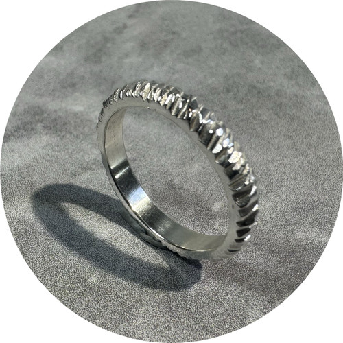 Leonie Simpson - Mini Facet Ring, Sterling Silver, Size L.5 Leonie Simpson - Mini Facet Ring, Sterling Silver, Size L.5