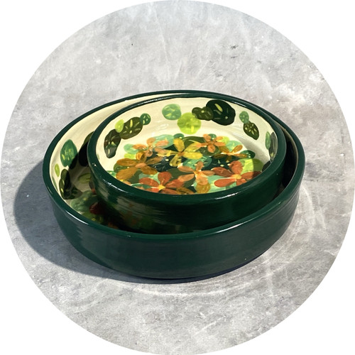 Renee Newton 'Nasturtium Series' Dish (Small), Underglazed Stoneware