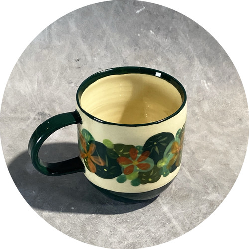 Renee Newton - 'Nasturtium Series' Mug (Short), Underglazed Stoneware