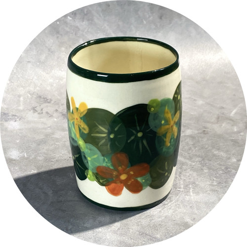 Renee Newton - 'Nasturtium Series' Tumbler, Underglazed Stoneware