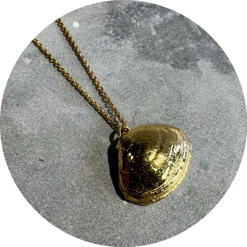 Francisca Rendic - 'Bondi Shell I Necklace', Gold Plated Sterling Silver, 50cm Adjustable Chain