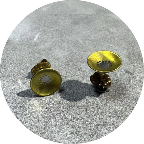 Sarah Murphy - Shine Dome Studs Gold Titanium