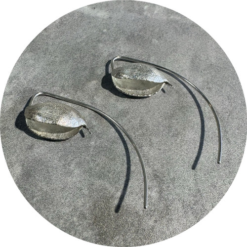 Manuela Igreja - Silky Oak Hook Earrings, Sterling Silver