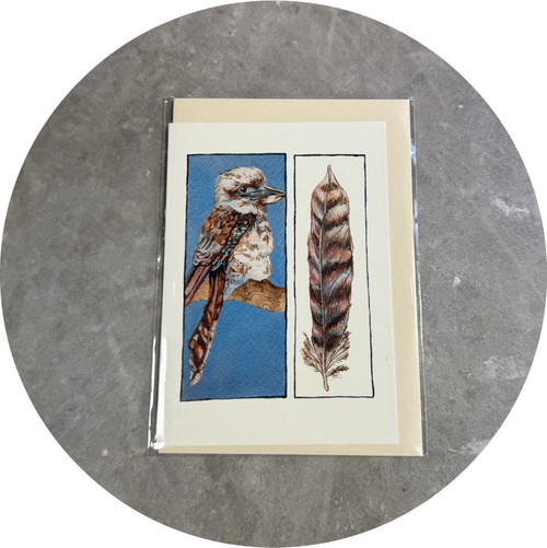Elaine Camlin - Birds of a Feather Collection: 'Laughing Kookaburra', Gift Card