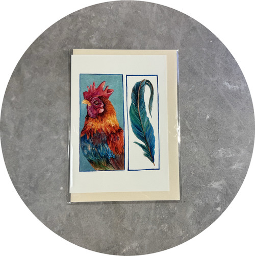 Elaine Camlin - Birds of a Feather Collection: 'Red Junglefowl', Gift Card