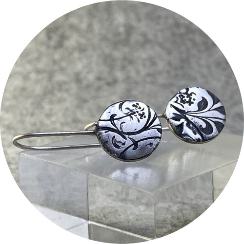 Claire Taylor - Oxidised hooks, sterling silver