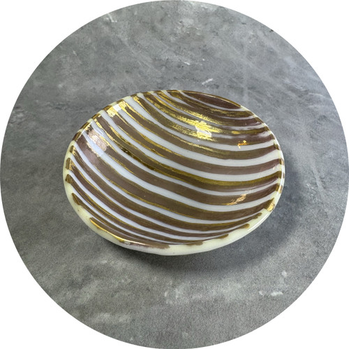 Lisa Cahill - 23ct Yellow Gold and Kiln Glass Ring Dish
