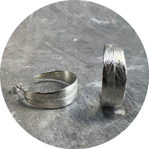 Manuela Igreja - Gum Leaf Hoops, Sterling Silver