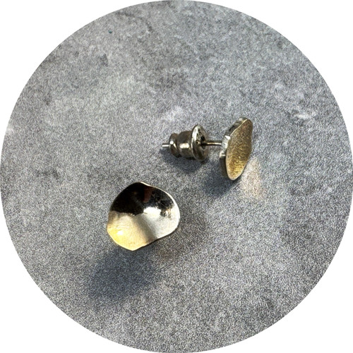 Mill Foundry - 'Vital Studs', Sterling Silver Bonded with 9ct Yellow Gold
