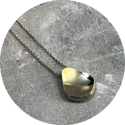 Mill Foundry - 'Vital Pendant', Size Large, Sterling Silver Bonded with 9ct Yellow Gold