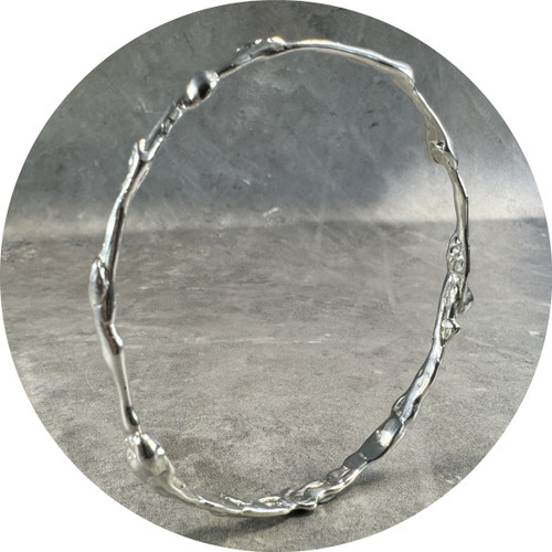 Francisca Rendic - Organic Polished Bangle, Sterling Silver