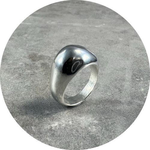 Francisca Rendic - 'Ebbs & Flows' Wide Ring, Sterling Silver, Size N