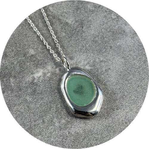 Francisca Rendic - 'Drop of Colour' Pendant, Sterling Silver, Turquoise Resin