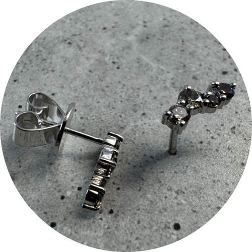 KIN - Australian Argyle Diamond Studs, 9ct White Gold, Diamond