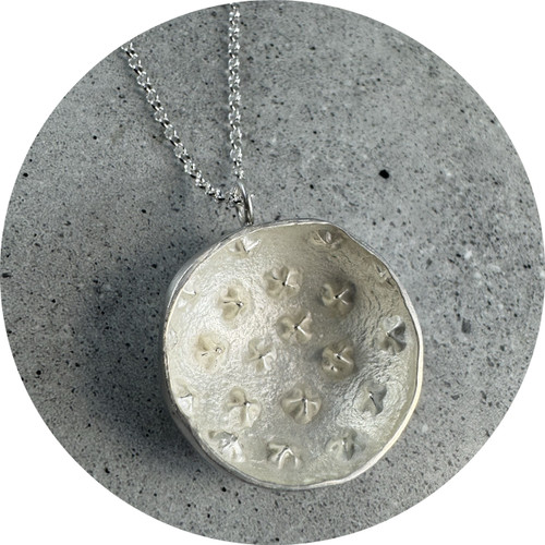 Ann Welton - 'Look Inwards, What Might You See?' Pendant, Sterling Silver, 45cm Chain