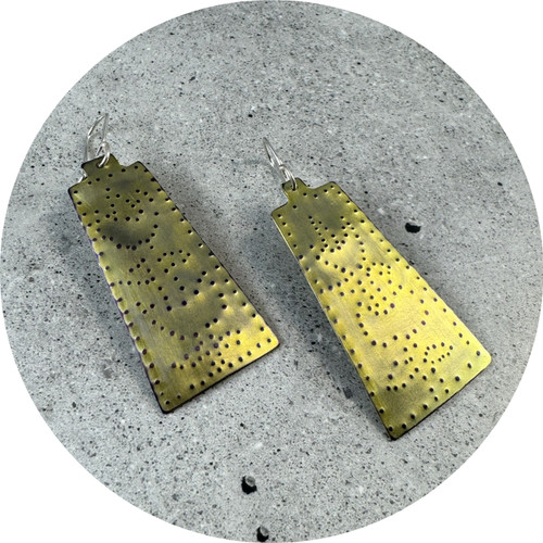Amanda Croatto - 'Gold Flower' Earrings, Titanium, Sterling Silver