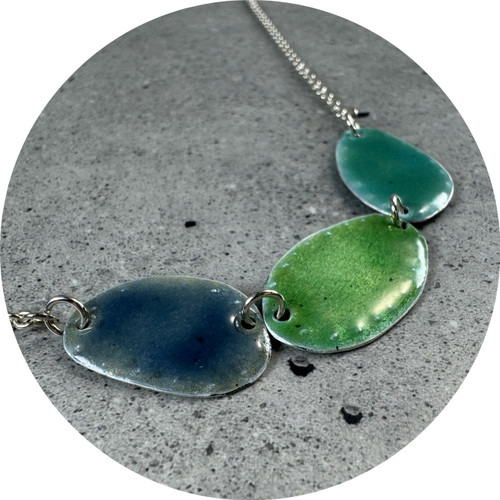 Amanda Croatto - 'Across the Fields' Necklace, Enamel, Sterling Silver