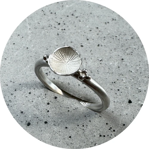 Danielle Lo - Stand Alone Ring, Fine Silver, Sterling Silver