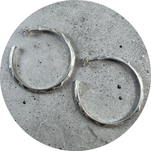 Lauren Trojkovic - Signature Hoops, Sterling Silver, Large