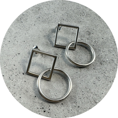Danielle Barrie - Small Outline Hoops, Sterling Silver