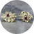 Manuela Igreja- Tussie Mussie C studs Sterling silver with garnets. 