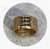 Nina Baker- 'Wide Flat Patterned Band' Ring, 9ct Yellow Gold, Australian Sapphires, Size N1/2