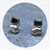 Jana King- 'Wabi Sabi' Studs, 9ct Yellow Gold, Topaz, Keshi Pearl