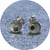 Kirra-Lea Caynes- Cast Insitu Studs No.1, Sterling Silver, Sapphires