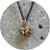 Virginia Sprague - Remnant Series Necklace, Yellow Gold Plate Sterling Silver Pendant, Oxidised Sterling Silver Curb Chain